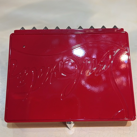 Red Studded Abracadabra La Palette Louboutin Refillable Makeup case with Key - Picture 5 of 6